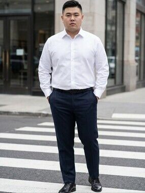 NWT Botany 500 Classic Navy Men's Dress Trousers ~sz 50 SHORT